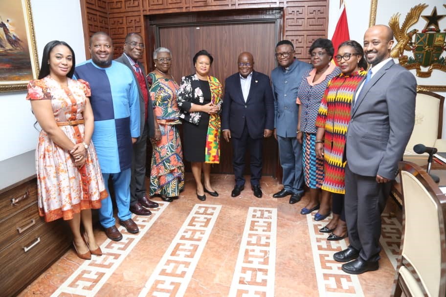 APRM CEO, Ambassador Marie-Antoinette Rose Quatre, Pays a Courtesy Visit to H.E. Nana Akufo-Addo 1