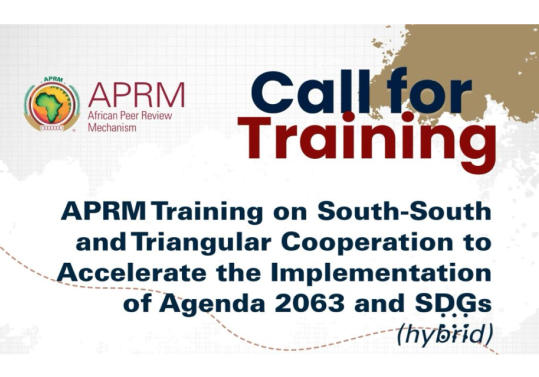 APRM E-Training on South - South and Triangular Cooperation