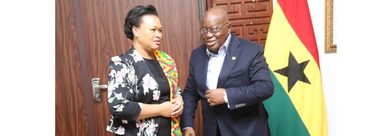 APRM CEO, Ambassador Marie-Antoinette Rose Quatre, Pays a Courtesy Visit to H.E. Nana Akufo-Addo.png